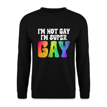 Gay Gifts - Unisex Pullover - Schwarz - Vorne - Alina (178cm) & Michal (187cm)