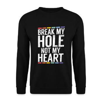 Gay Gifts - Unisex Pullover - Schwarz - Vorne - Alina (178cm) & Michal (187cm)