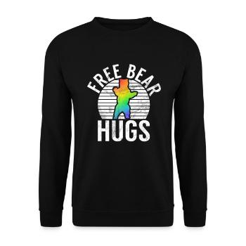 Gay Gifts - Unisex Pullover - Schwarz - Vorne - Alina (178cm) & Michal (187cm)