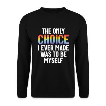 Gay Gifts - Unisex Pullover - Schwarz - Vorne - Alina (178cm) & Michal (187cm)