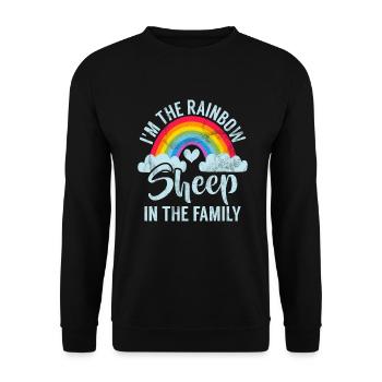 Gay Gifts - Unisex Pullover - Schwarz - Vorne - Alina (178cm) & Michal (187cm)