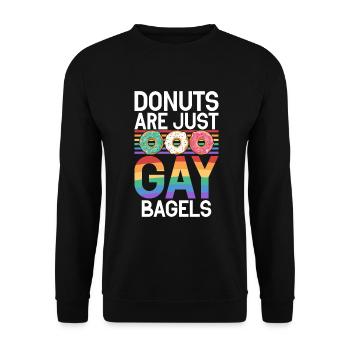 Gay Gifts - Unisex Pullover - Schwarz - Vorne - Alina (178cm) & Michal (187cm)