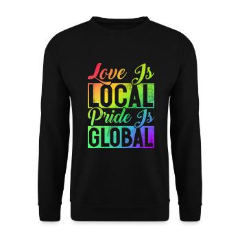 Gay Gifts - Unisex Pullover - Schwarz - Vorne - Alina (178cm) & Michal (187cm)