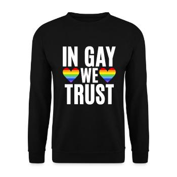 Gay Gifts - Unisex Pullover - Schwarz - Vorne - Alina (178cm) & Michal (187cm)
