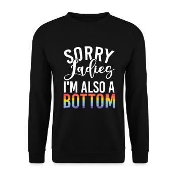 Gay Gifts - Unisex Pullover - Schwarz - Vorne - Alina (178cm) & Michal (187cm)