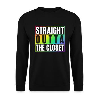 Gay Gifts - Unisex Pullover - Schwarz - Vorne - Alina (178cm) & Michal (187cm)