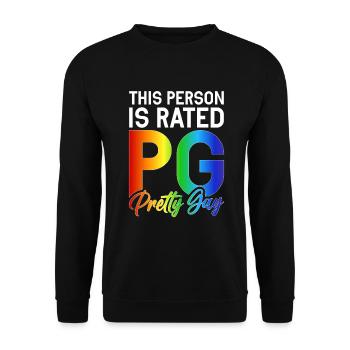 Gay Gifts - Unisex Pullover - Schwarz - Vorne - Alina (178cm) & Michal (187cm)