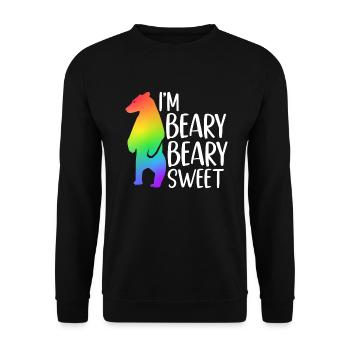 Gay Gifts - Unisex Pullover - Schwarz - Vorne - Alina (178cm) & Michal (187cm)