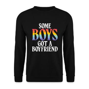 Gay Gifts - Unisex Pullover - Schwarz - Vorne - Alina (178cm) & Michal (187cm)