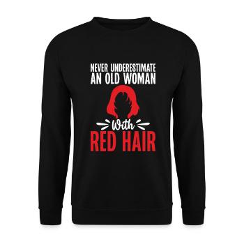 Redhead Gifts - Unisex Pullover - Schwarz - Vorne - Alina (178cm) & Michal (187cm)