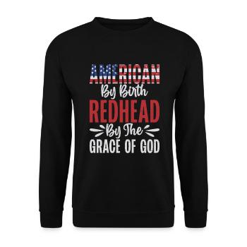 Redhead Gifts - Unisex Pullover - Schwarz - Vorne - Alina (178cm) & Michal (187cm)