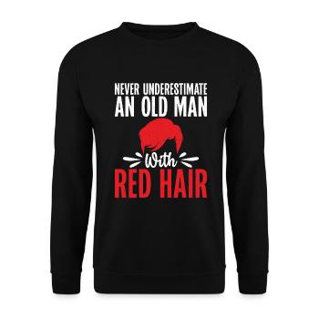 Redhead Gifts - Unisex Pullover - Schwarz - Vorne - Alina (178cm) & Michal (187cm)