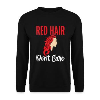 Redhead Gifts - Unisex Pullover - Schwarz - Vorne - Alina (178cm) & Michal (187cm)