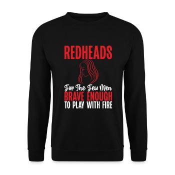 Redhead Gifts - Unisex Pullover - Schwarz - Vorne - Alina (178cm) & Michal (187cm)