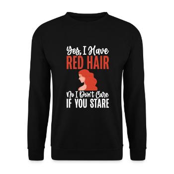 Redhead Gifts - Unisex Pullover - Schwarz - Vorne - Alina (178cm) & Michal (187cm)