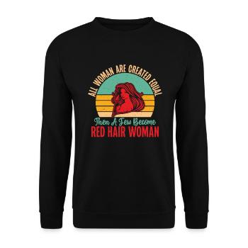 Redhead Gifts - Unisex Pullover - Schwarz - Vorne - Alina (178cm) & Michal (187cm)