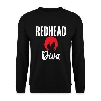 Redhead Gifts - Unisex Pullover - Schwarz - Vorne - Alina (178cm) & Michal (187cm)