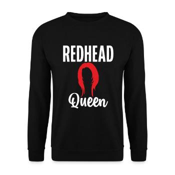 Redhead Gifts - Unisex Pullover - Schwarz - Vorne - Alina (178cm) & Michal (187cm)