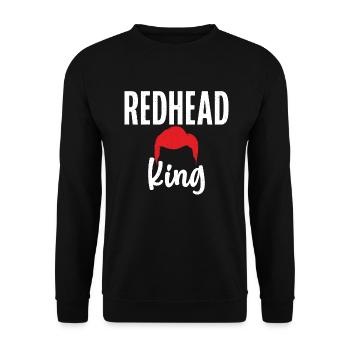 Redhead Gifts - Unisex Pullover - Schwarz - Vorne - Alina (178cm) & Michal (187cm)