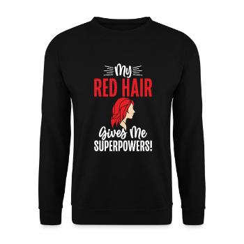 Redhead Gifts - Unisex Pullover - Schwarz - Vorne - Alina (178cm) & Michal (187cm)