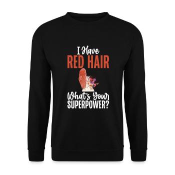 Redhead Gifts - Unisex Pullover - Schwarz - Vorne - Alina (178cm) & Michal (187cm)