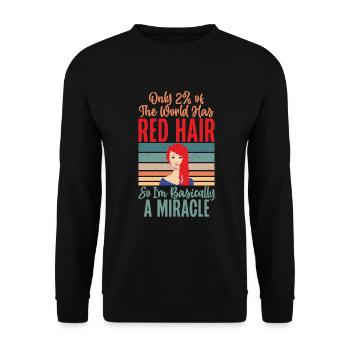 Redhead Gifts - Unisex Pullover - Schwarz - Vorne - Alina (178cm) & Michal (187cm)
