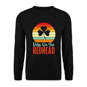 Redhead Gifts - Unisex Pullover - Schwarz - Vorne - Alina (178cm) & Michal (187cm)