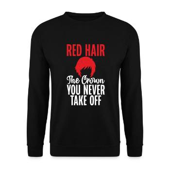 Redhead Gifts - Unisex Pullover - Schwarz - Vorne - Alina (178cm) & Michal (187cm)