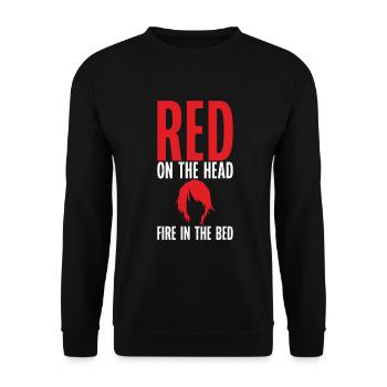Redhead Gifts - Unisex Pullover - Schwarz - Vorne - Alina (178cm) & Michal (187cm)