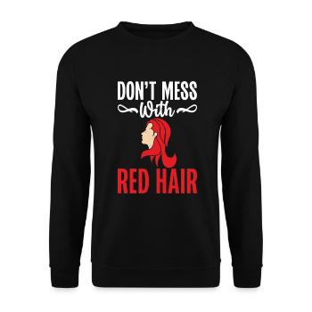 Redhead Gifts - Unisex Pullover - Schwarz - Vorne - Alina (178cm) & Michal (187cm)