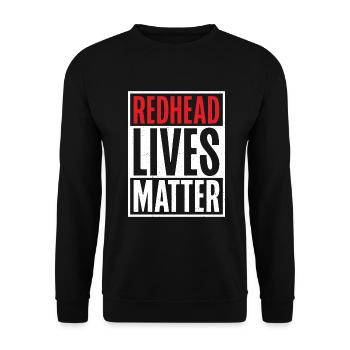 Redhead Gifts - Unisex Pullover - Schwarz - Vorne - Alina (178cm) & Michal (187cm)