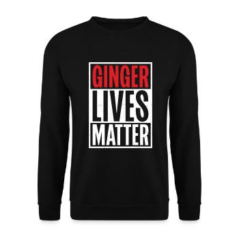 Redhead Gifts - Unisex Pullover - Schwarz - Vorne - Alina (178cm) & Michal (187cm)