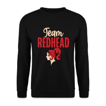 Redhead Gifts - Unisex Pullover - Schwarz - Vorne - Alina (178cm) & Michal (187cm)