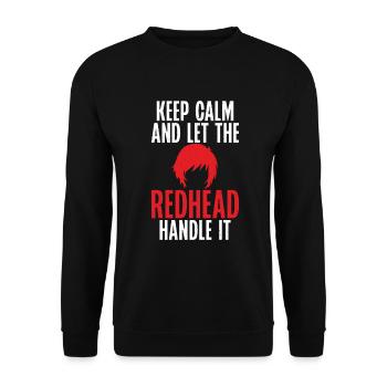 Redhead Gifts - Unisex Pullover - Schwarz - Vorne - Alina (178cm) & Michal (187cm)