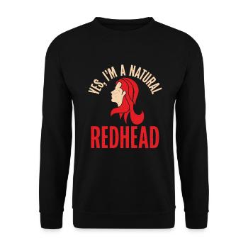 Redhead Gifts - Unisex Pullover - Schwarz - Vorne - Alina (178cm) & Michal (187cm)