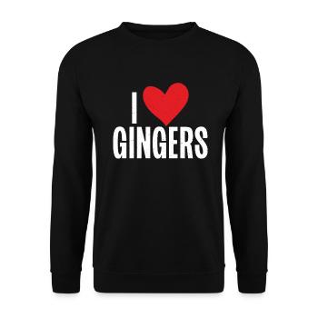 Redhead Gifts - Unisex Pullover - Schwarz - Vorne - Alina (178cm) & Michal (187cm)