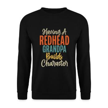 Redhead Gifts - Unisex Pullover - Schwarz - Vorne - Alina (178cm) & Michal (187cm)