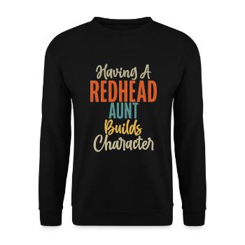 Redhead Gifts - Unisex Pullover - Schwarz - Vorne - Alina (178cm) & Michal (187cm)