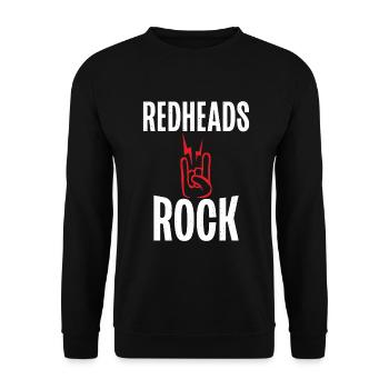 Redhead Gifts - Unisex Pullover - Schwarz - Vorne - Alina (178cm) & Michal (187cm)