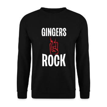 Redhead Gifts - Unisex Pullover - Schwarz - Vorne - Alina (178cm) & Michal (187cm)
