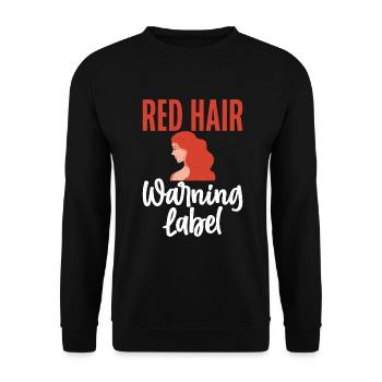 Redhead Gifts - Unisex Pullover - Schwarz - Vorne - Alina (178cm) & Michal (187cm)