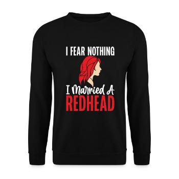 Redhead Gifts - Unisex Pullover - Schwarz - Vorne - Alina (178cm) & Michal (187cm)