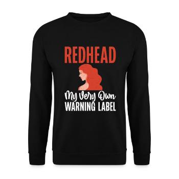Redhead Gifts - Unisex Pullover - Schwarz - Vorne - Alina (178cm) & Michal (187cm)