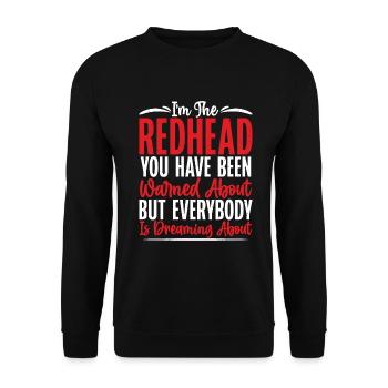 Redhead Gifts - Unisex Pullover - Schwarz - Vorne - Alina (178cm) & Michal (187cm)