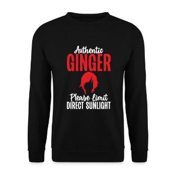 Redhead Gifts - Unisex Pullover - Schwarz - Vorne - Alina (178cm) & Michal (187cm)