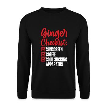 Redhead Gifts - Unisex Pullover - Schwarz - Vorne - Alina (178cm) & Michal (187cm)