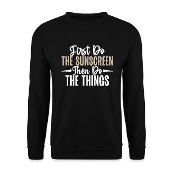 Redhead Gifts - Unisex Pullover - Schwarz - Vorne - Alina (178cm) & Michal (187cm)