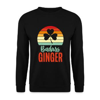 Redhead Gifts - Unisex Pullover - Schwarz - Vorne - Alina (178cm) & Michal (187cm)