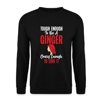 Redhead Gifts - Unisex Pullover - Schwarz - Vorne - Alina (178cm) & Michal (187cm)