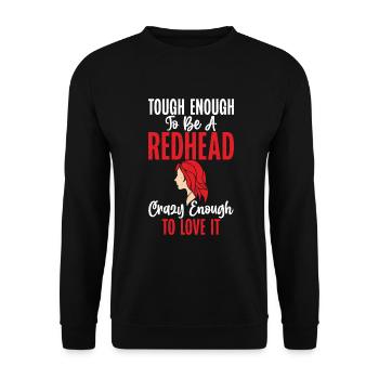 Redhead Gifts - Unisex Pullover - Schwarz - Vorne - Alina (178cm) & Michal (187cm)